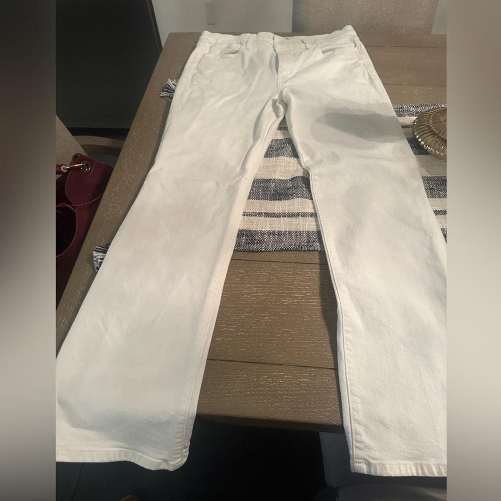 WHITE BOOTCUT JOE’s jeans.  Barely worn.  Too big for me now